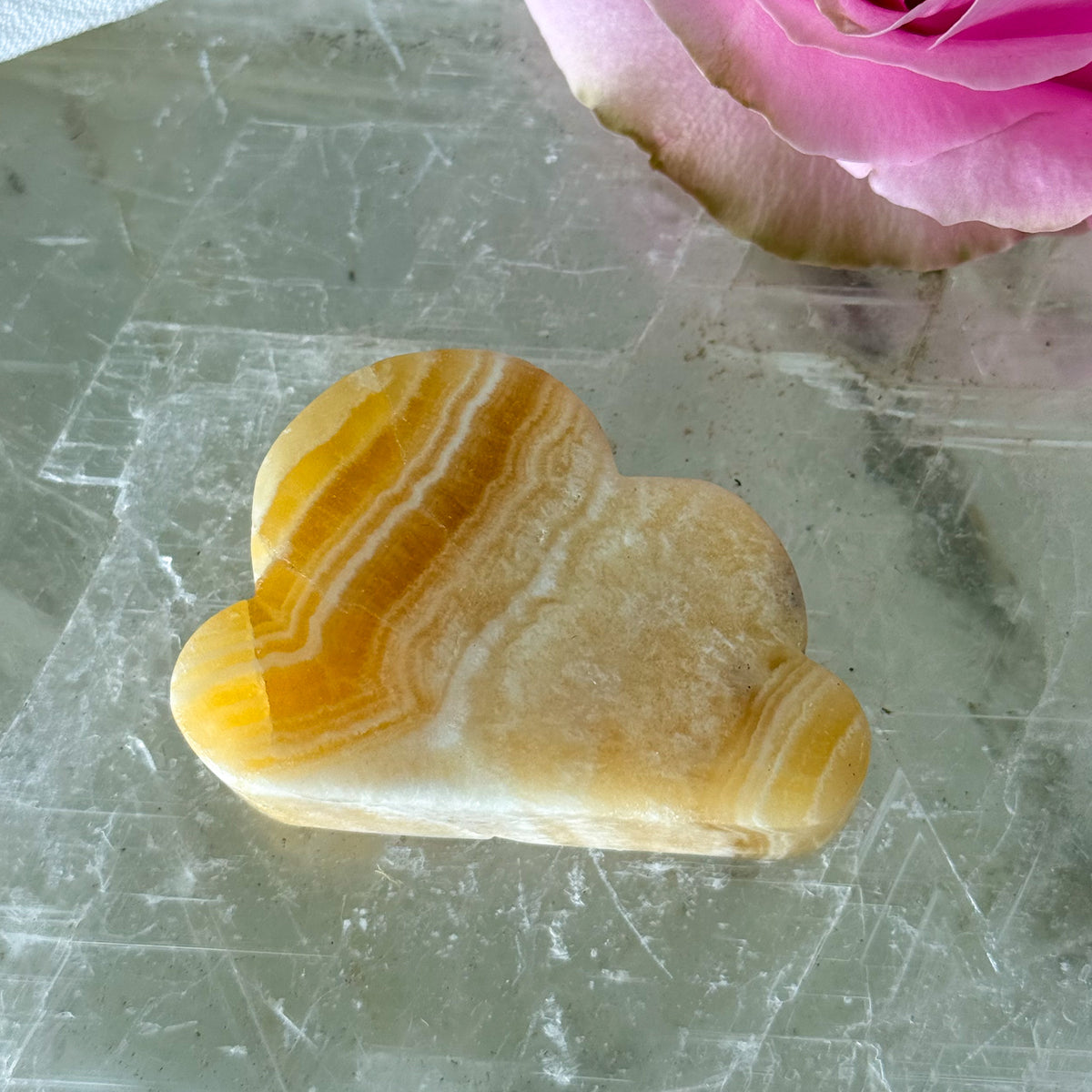Orange Calcite Cloud #1372-Happily Zen