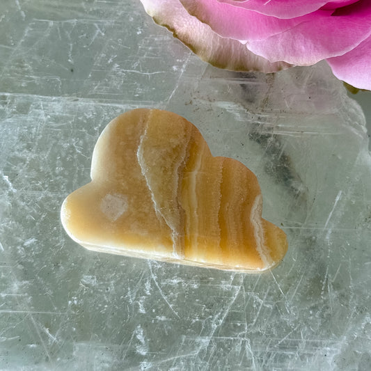 Orange Calcite Cloud #1373-Happily Zen
