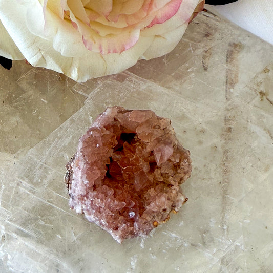 Pink Amethyst Cluster #1046-Happily Zen