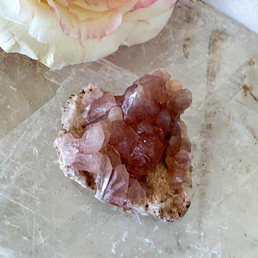 Pink Amethyst Cluster #1048-Happily Zen