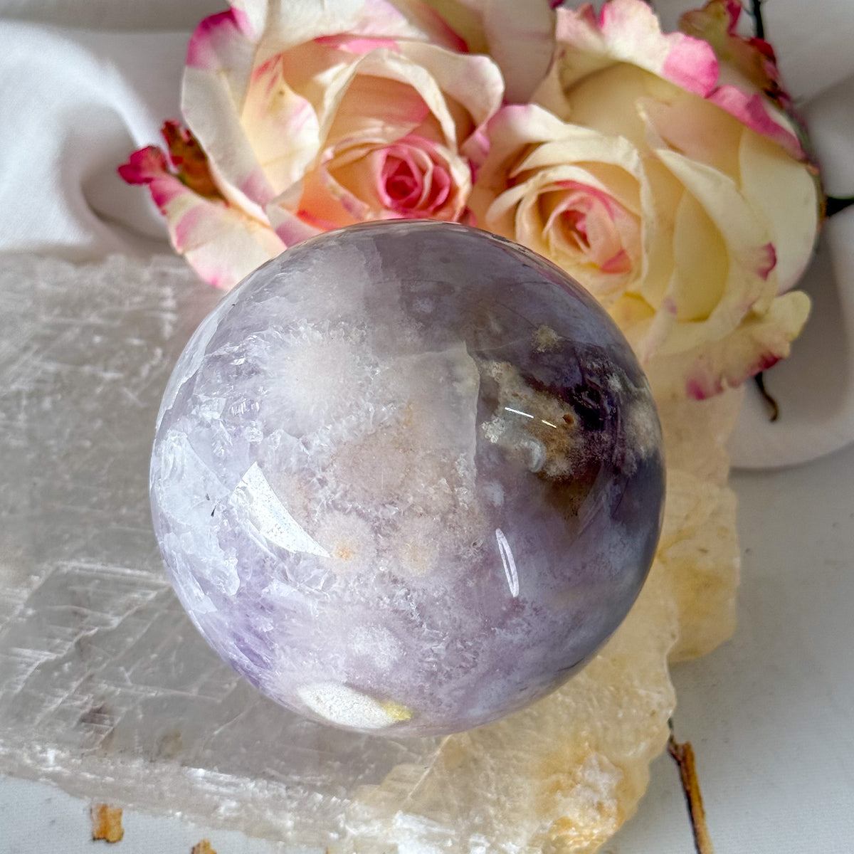 Pink Amethyst Sphere #1073-Happily Zen