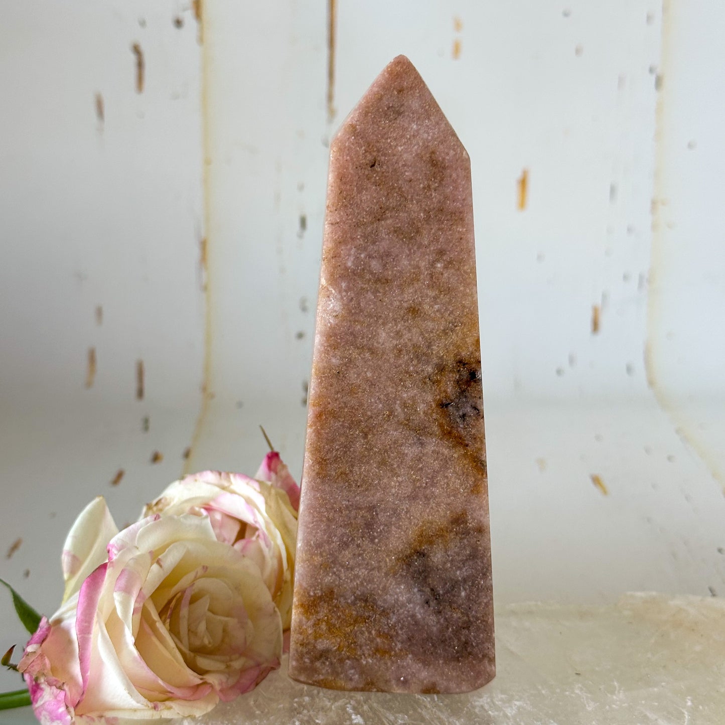 Pink Amethyst Tower #1027-Happily Zen