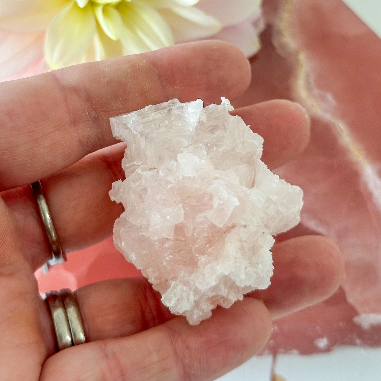 Pink Halite Cluster #892-Happily Zen