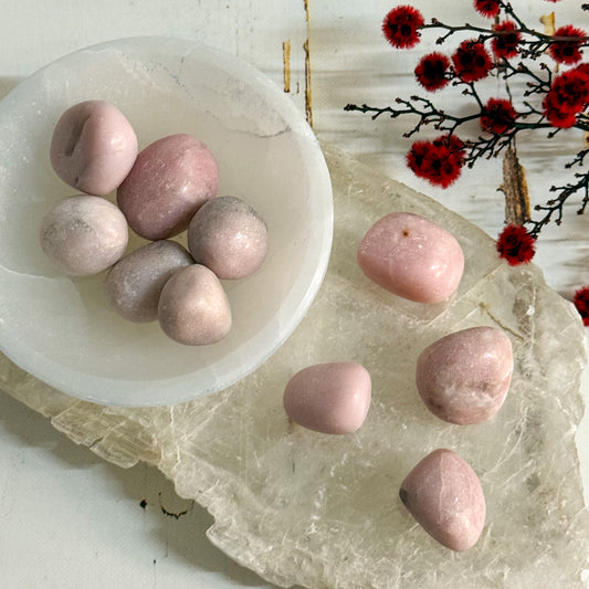 Pink Opal Tumble Stone-Happily Zen