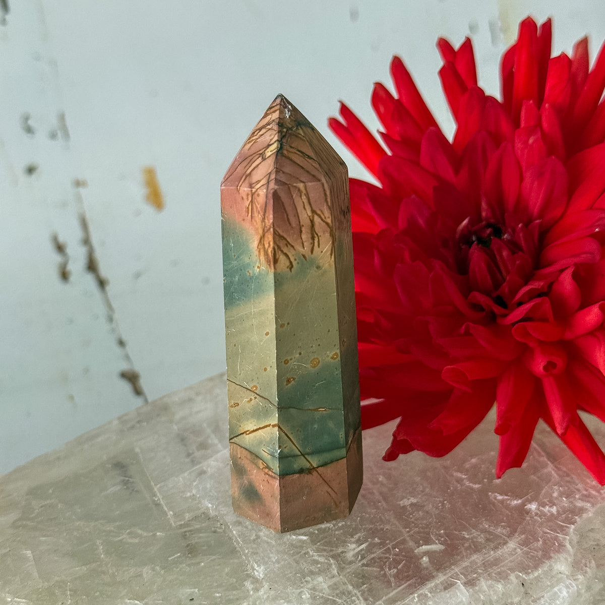 Polychrome Jasper Tower #1283-Happily Zen