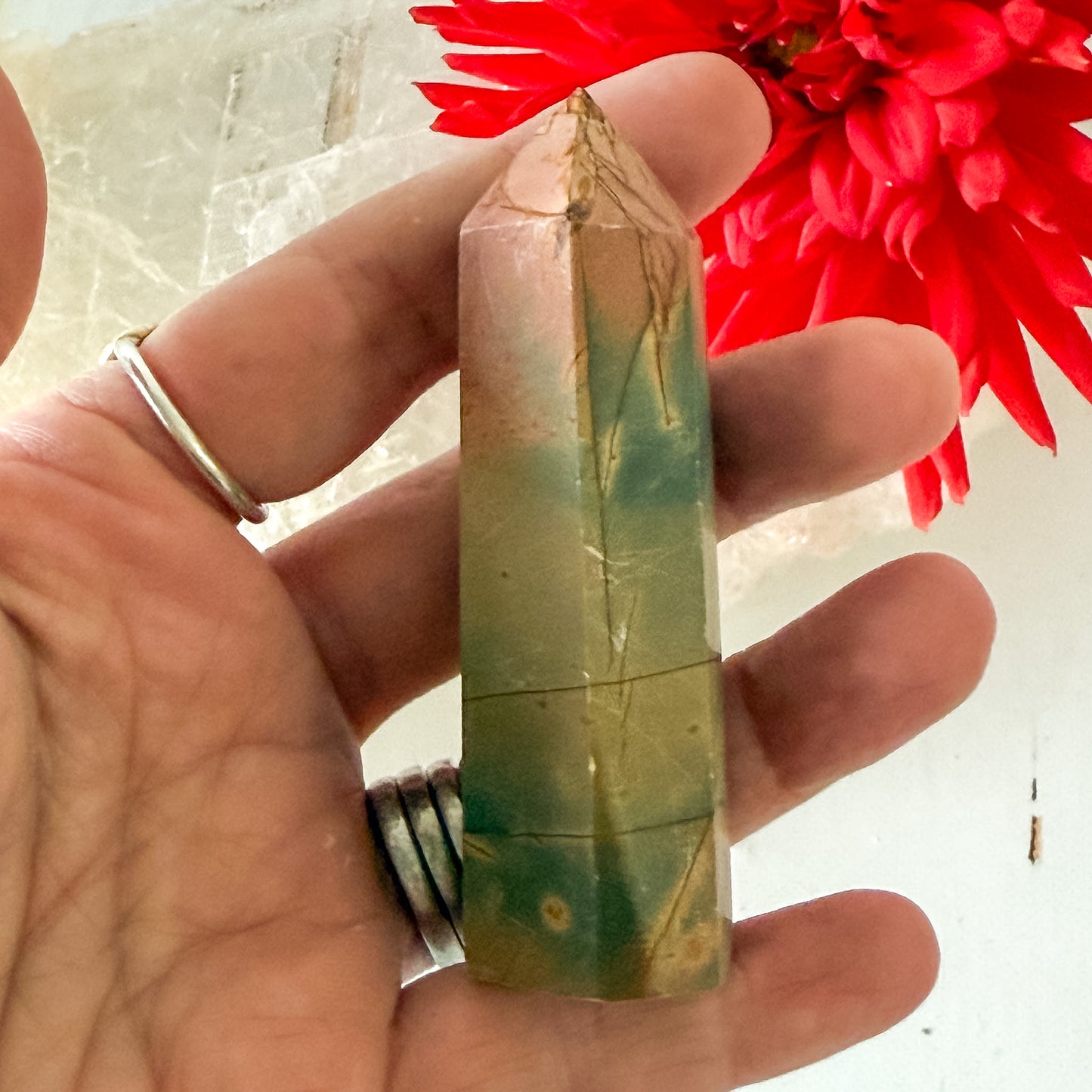 Polychrome Jasper Tower #1283-Happily Zen