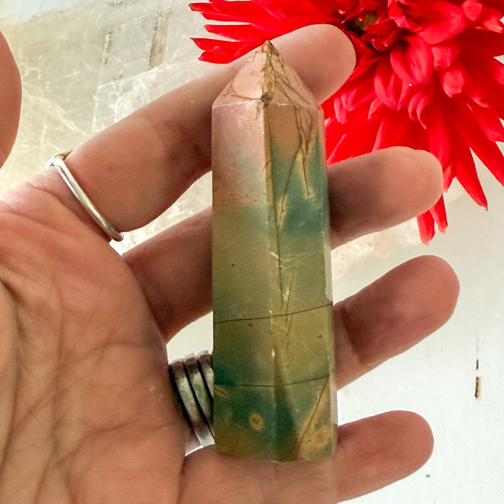 Polychrome Jasper Tower #1283-Happily Zen