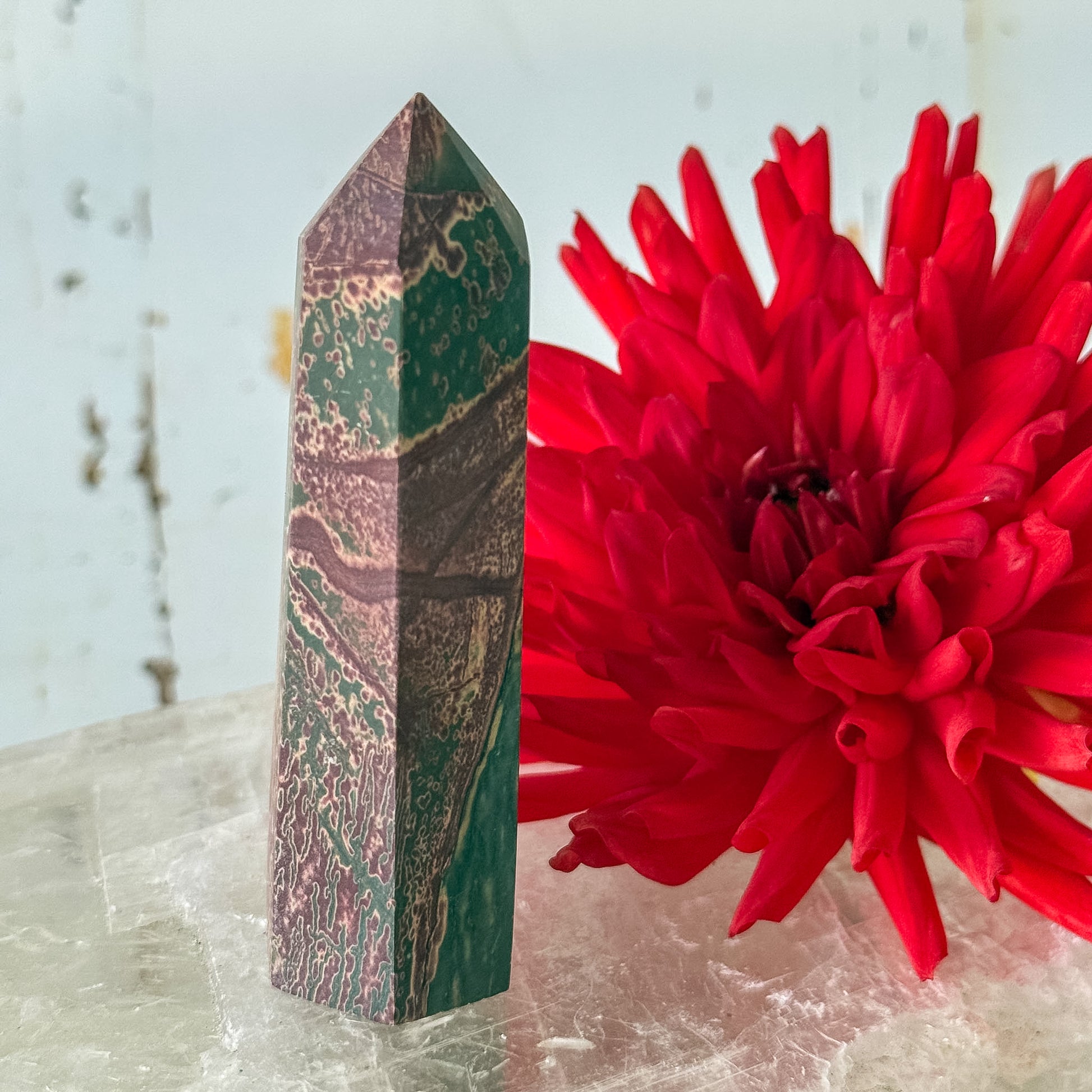 Polychrome Jasper Tower #1285-Happily Zen
