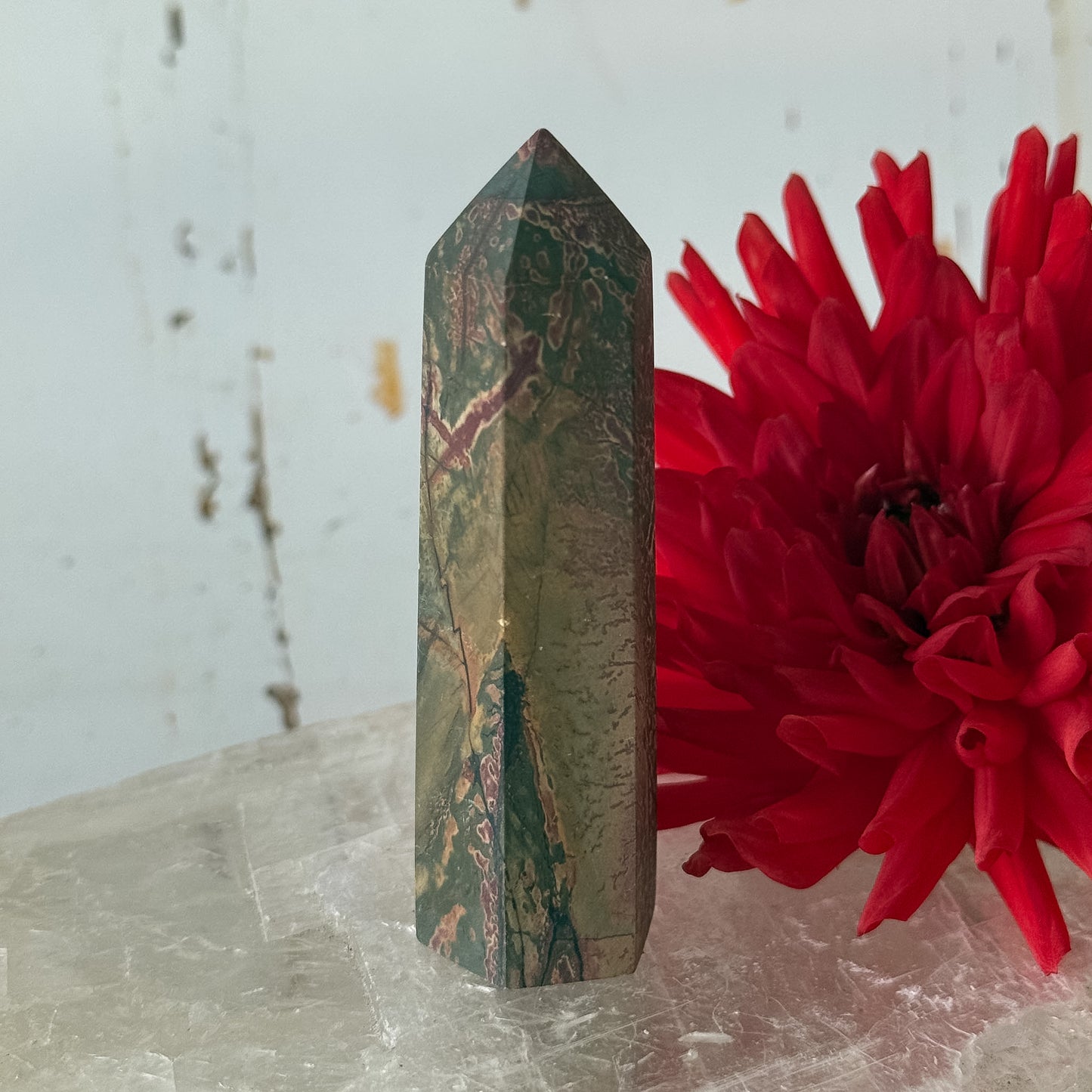 Polychrome Jasper Tower #1285-Happily Zen