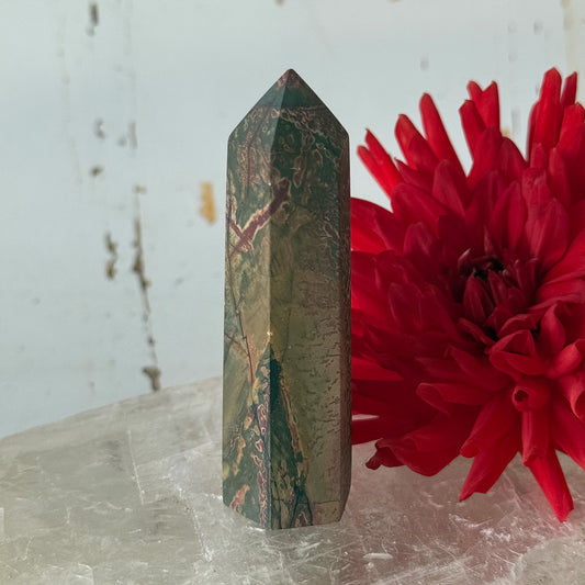 Polychrome Jasper Tower #1285-Happily Zen