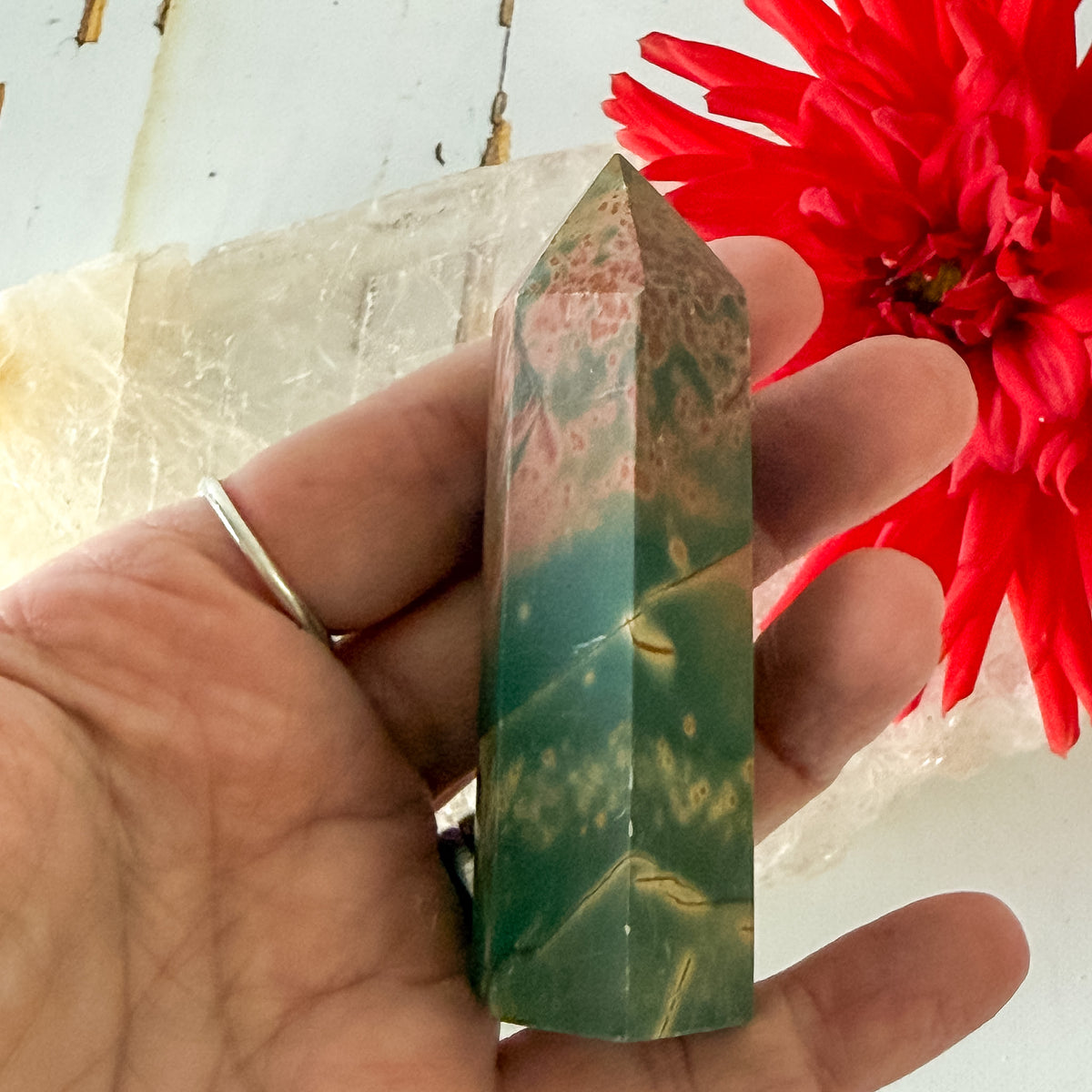 Polychrome Jasper Tower #1286-Happily Zen