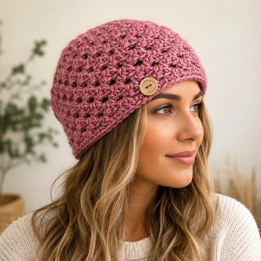 Pure Wool Beanie #1058-Happily Zen