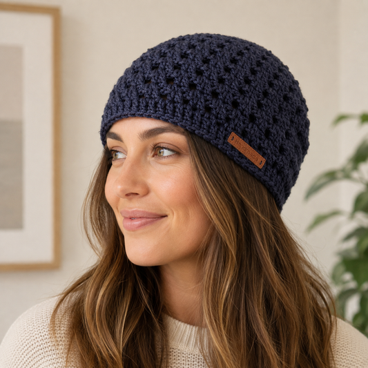 Pure Wool Beanie #1059-Happily Zen