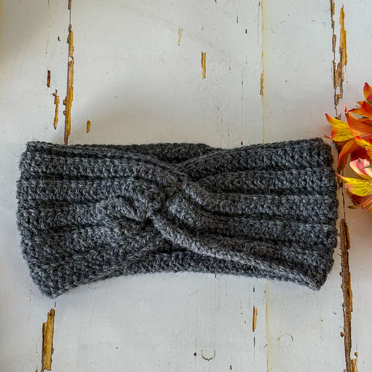 Pure Wool Crochet Headband #1054-Happily Zen