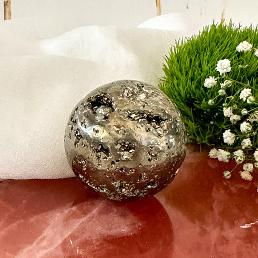 Pyrite Sphere #625-Happily Zen