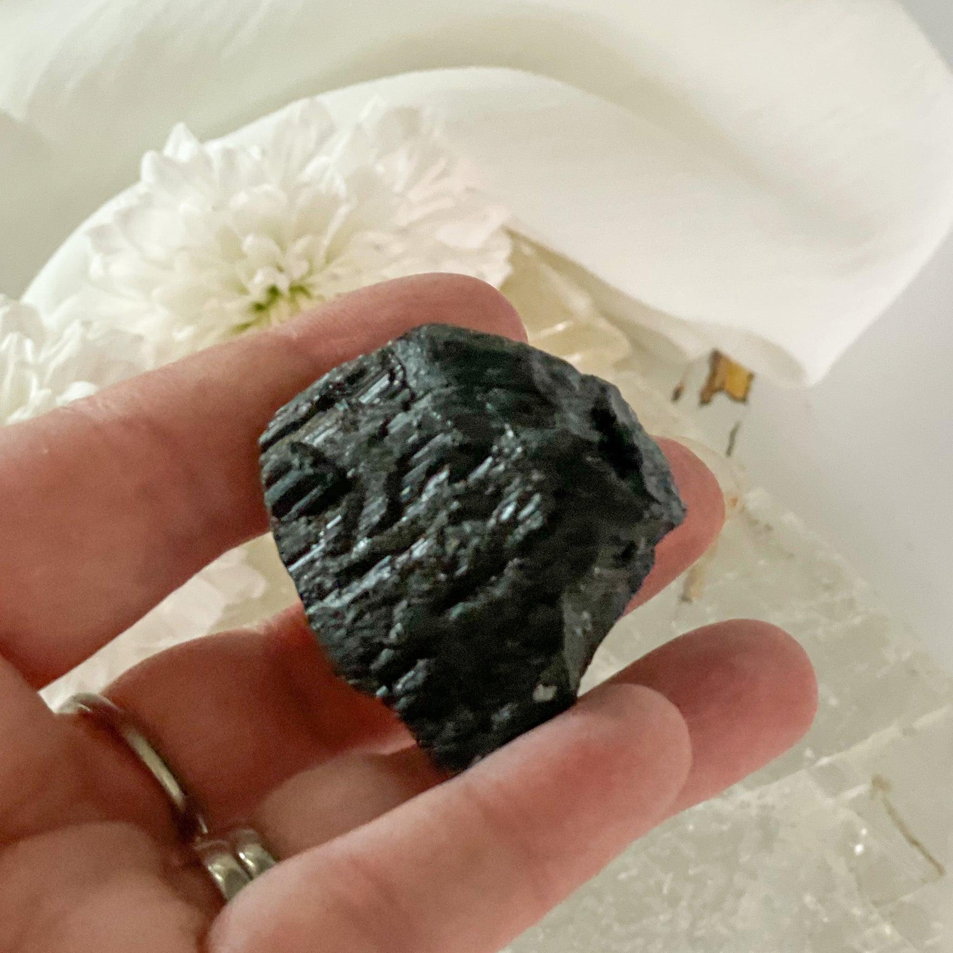 Raw Black Tourmaline #428-Happily Zen