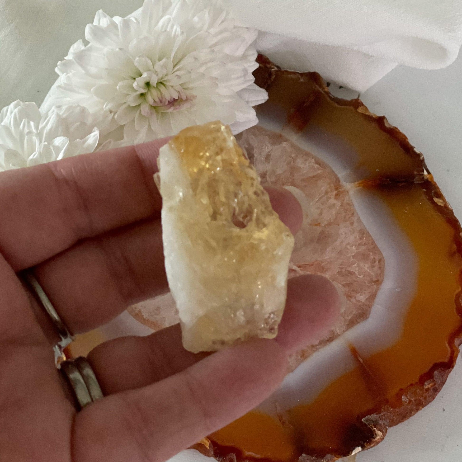 Raw Citrine #386-Happily Zen
