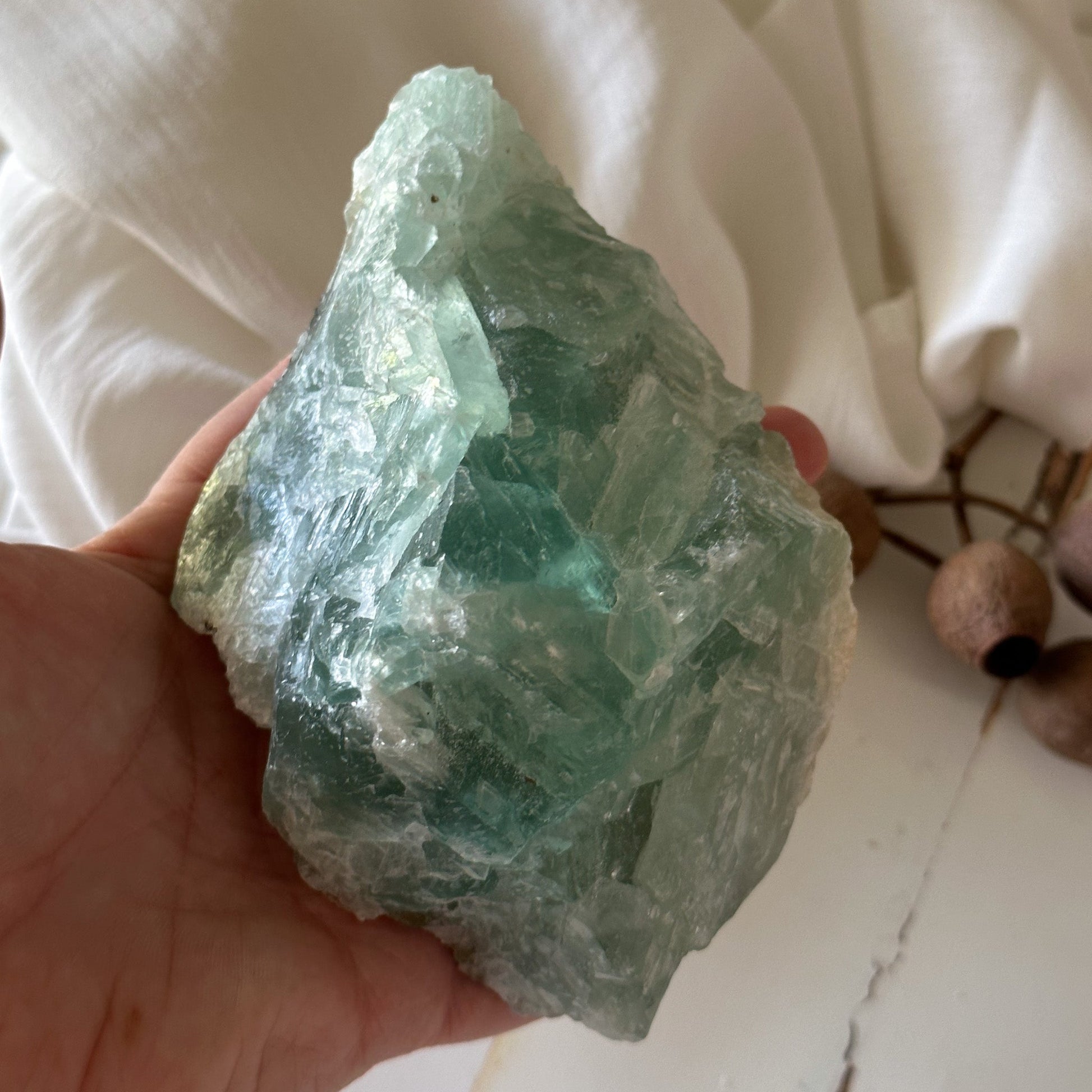 Raw Fluorite #650-Happily Zen