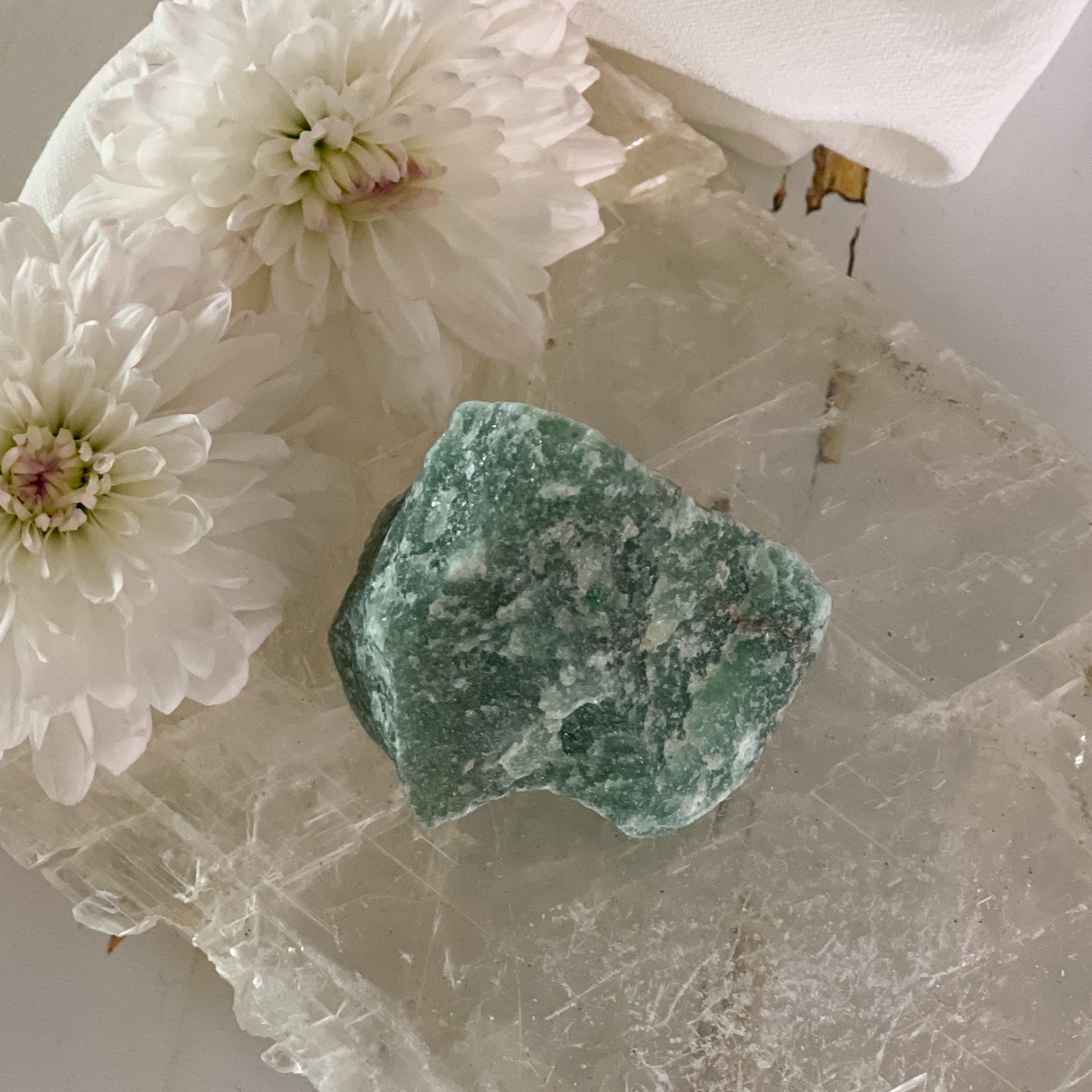 Raw Green Aventurine #392-Happily Zen