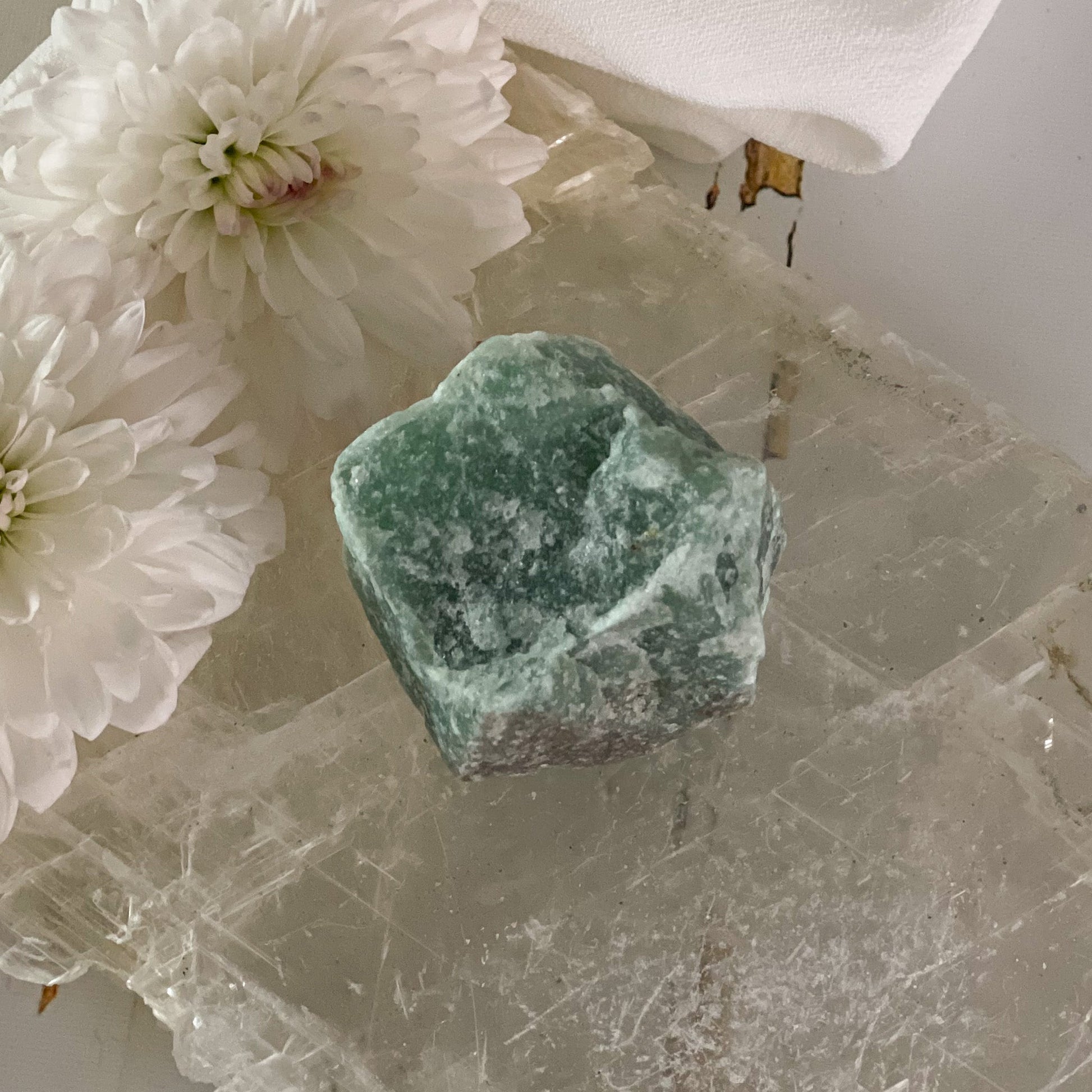Raw Green Aventurine #393-Happily Zen