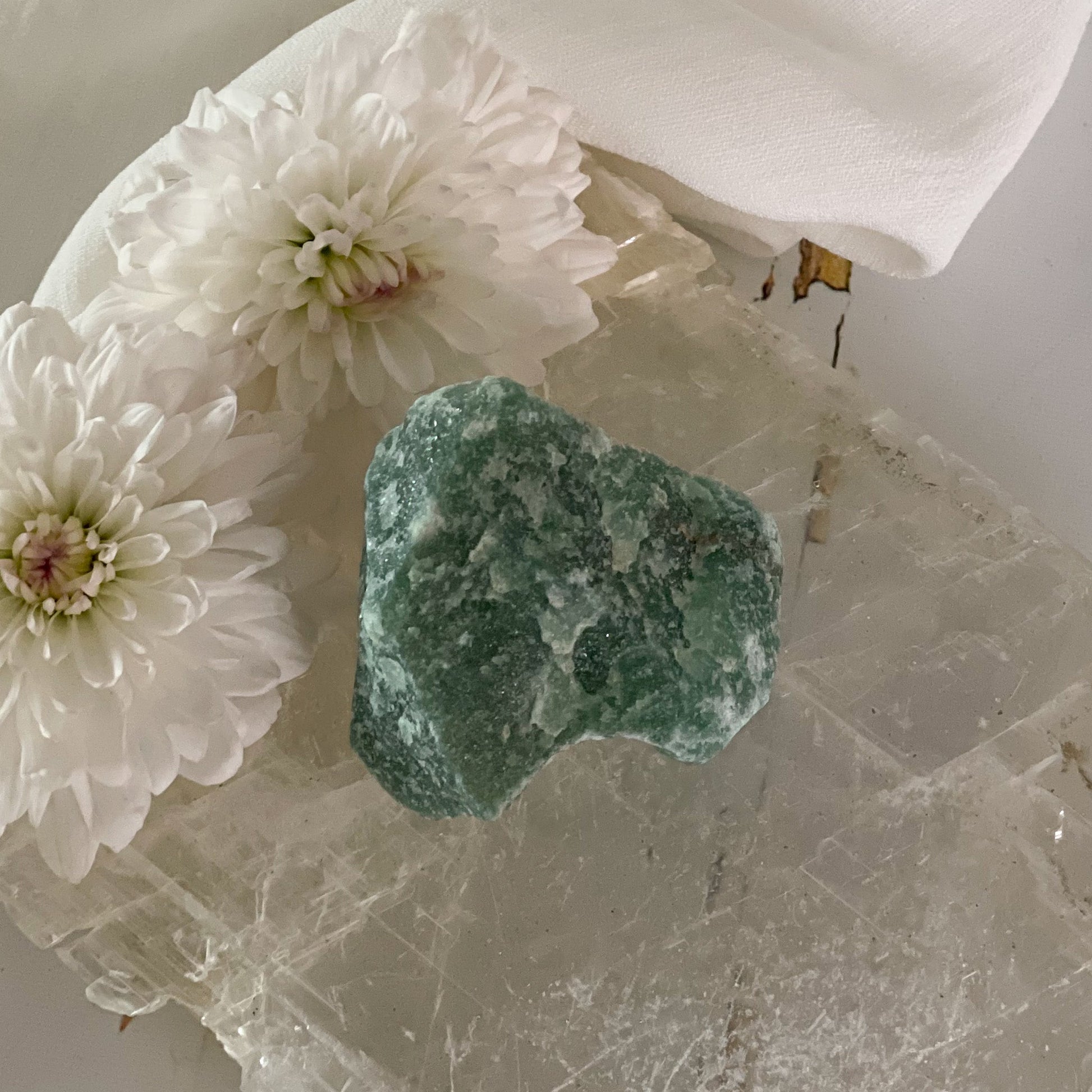 Raw Green Aventurine #395-Happily Zen