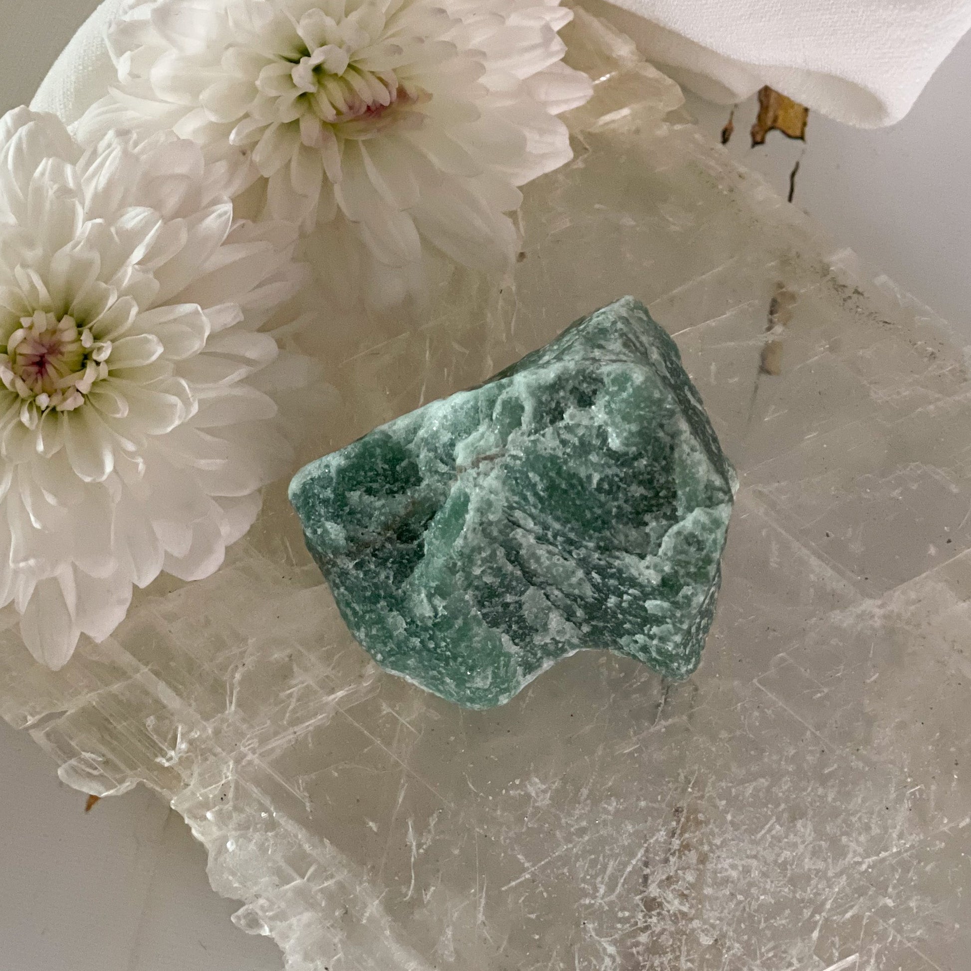 Raw Green Aventurine #395-Happily Zen
