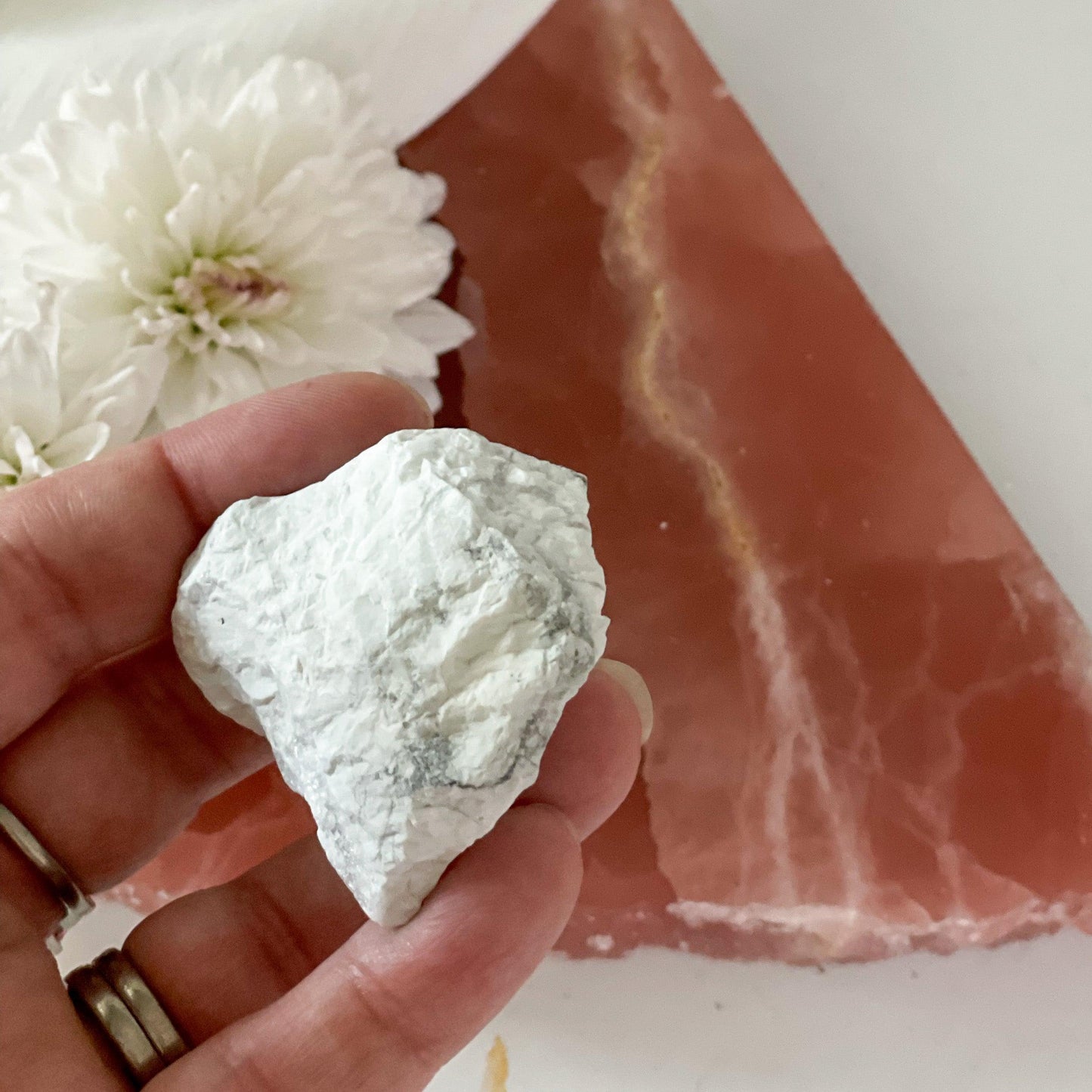Raw Howlite #375-Happily Zen