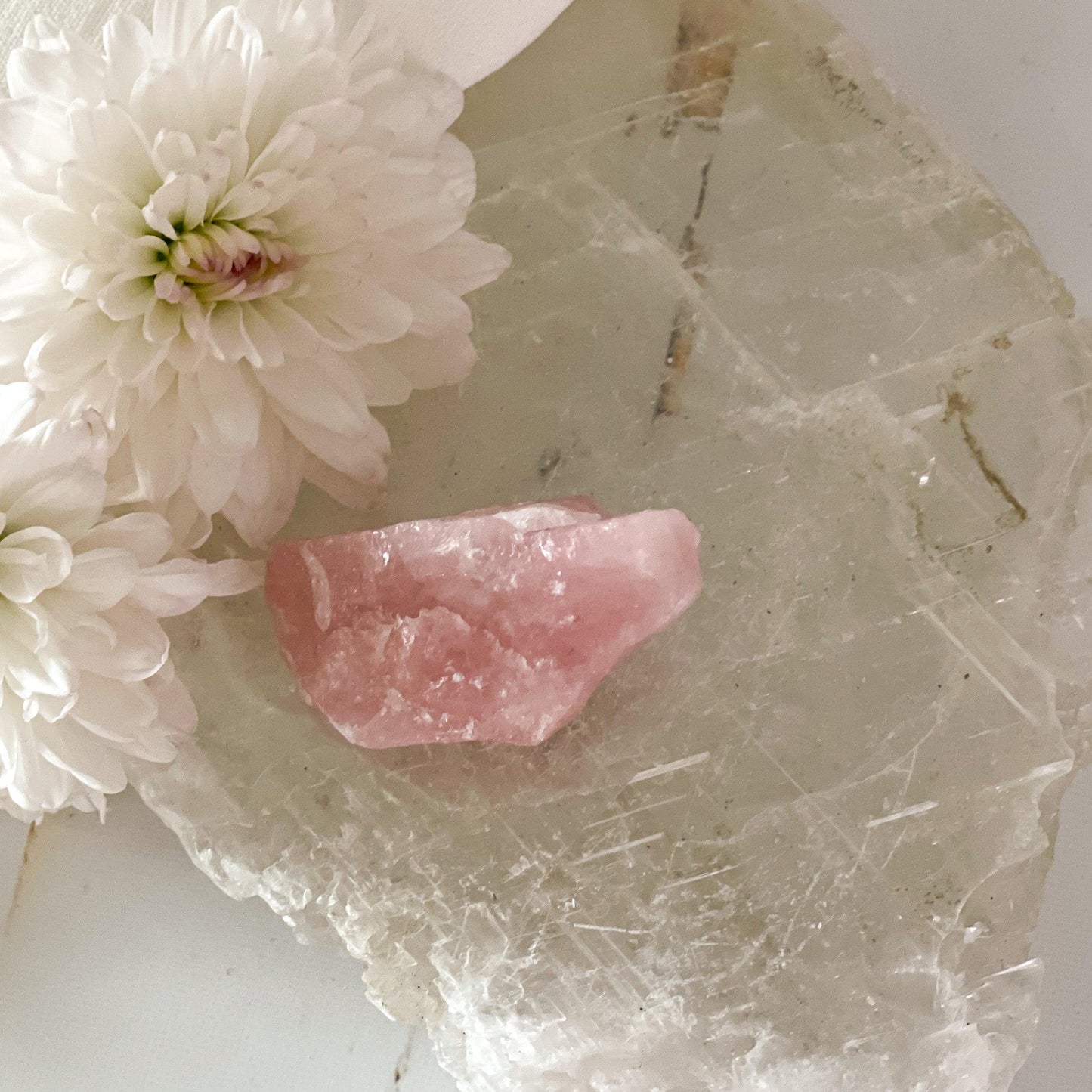 Raw Rose Quartz #203-Happily Zen