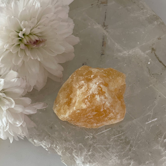 Raw Yellow Calcite #365-Happily Zen