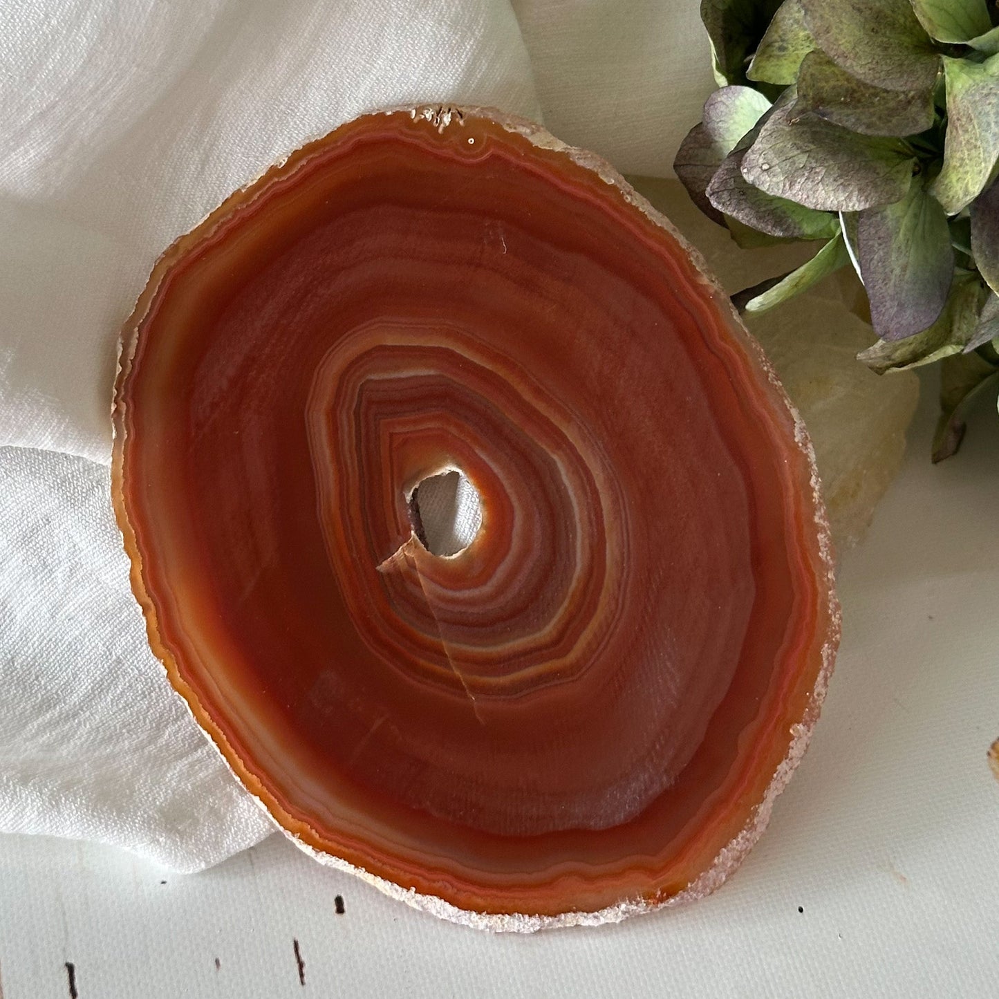 Red Agate Slice #898-Happily Zen