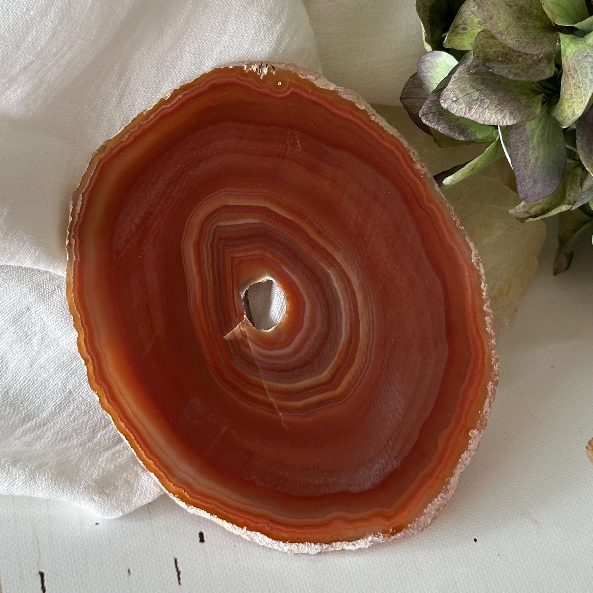 Red Agate Slice #898-Happily Zen