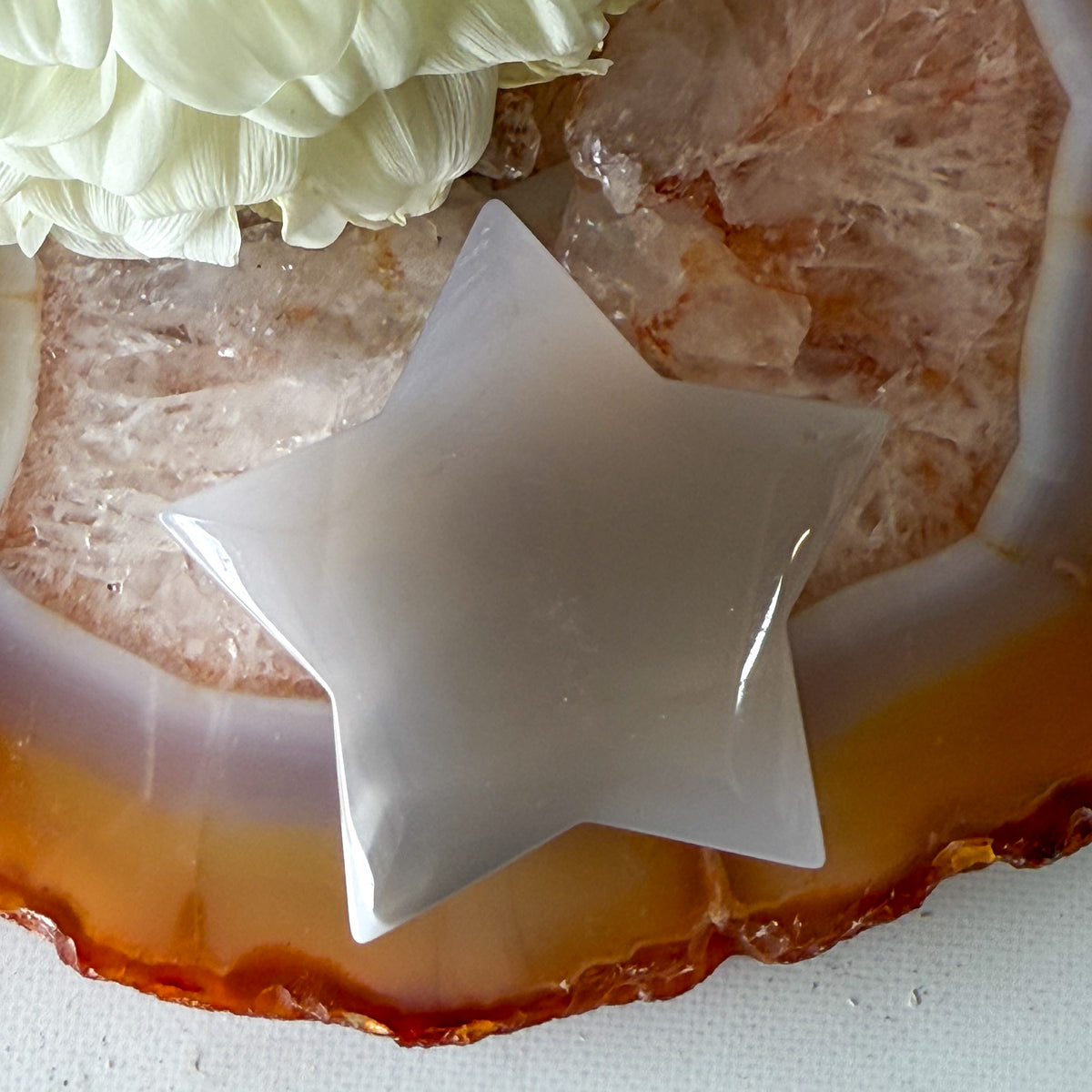 Red Agate Star #1187-Happily Zen