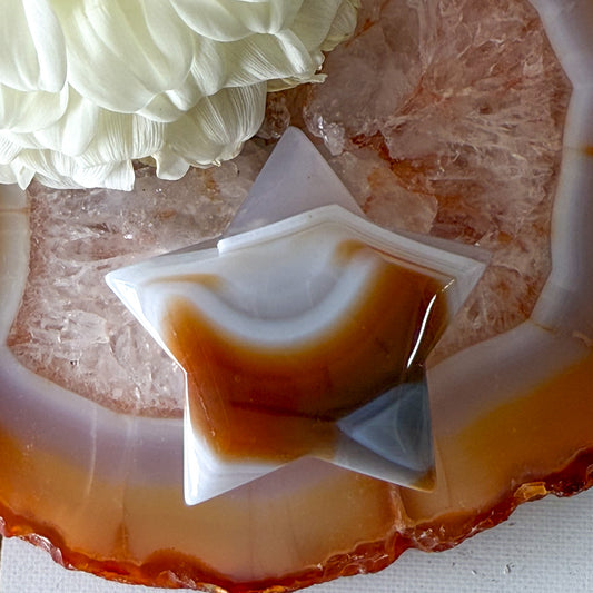 Red Agate Star #1187-Happily Zen