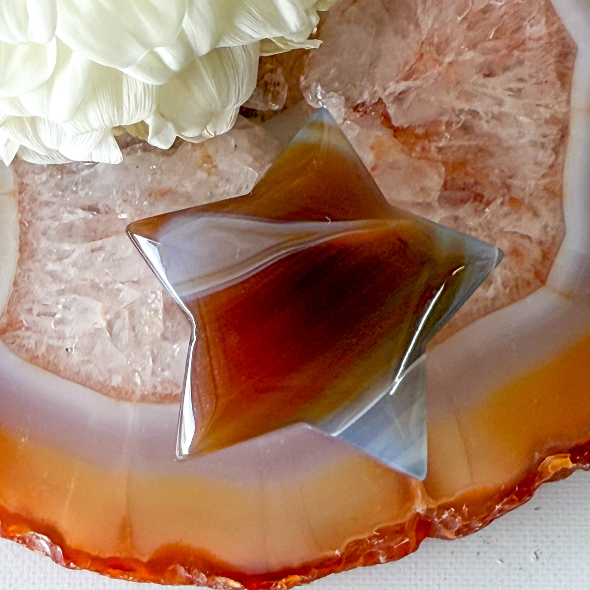 Red Agate Star #1188-Happily Zen