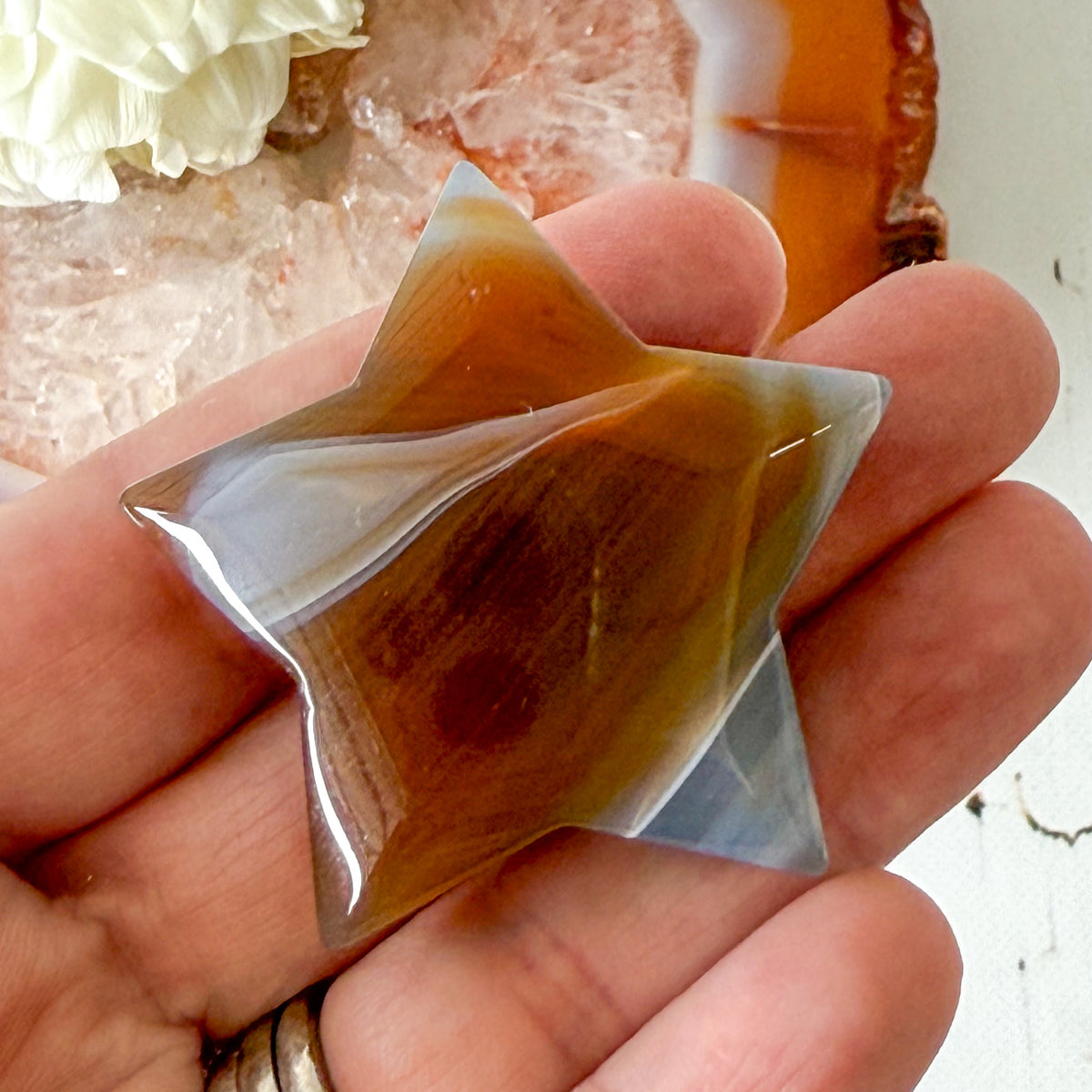 Red Agate Star #1188-Happily Zen