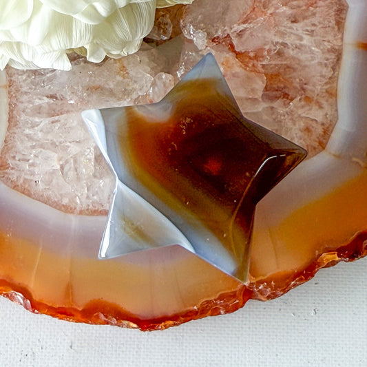 Red Agate Star #1188-Happily Zen