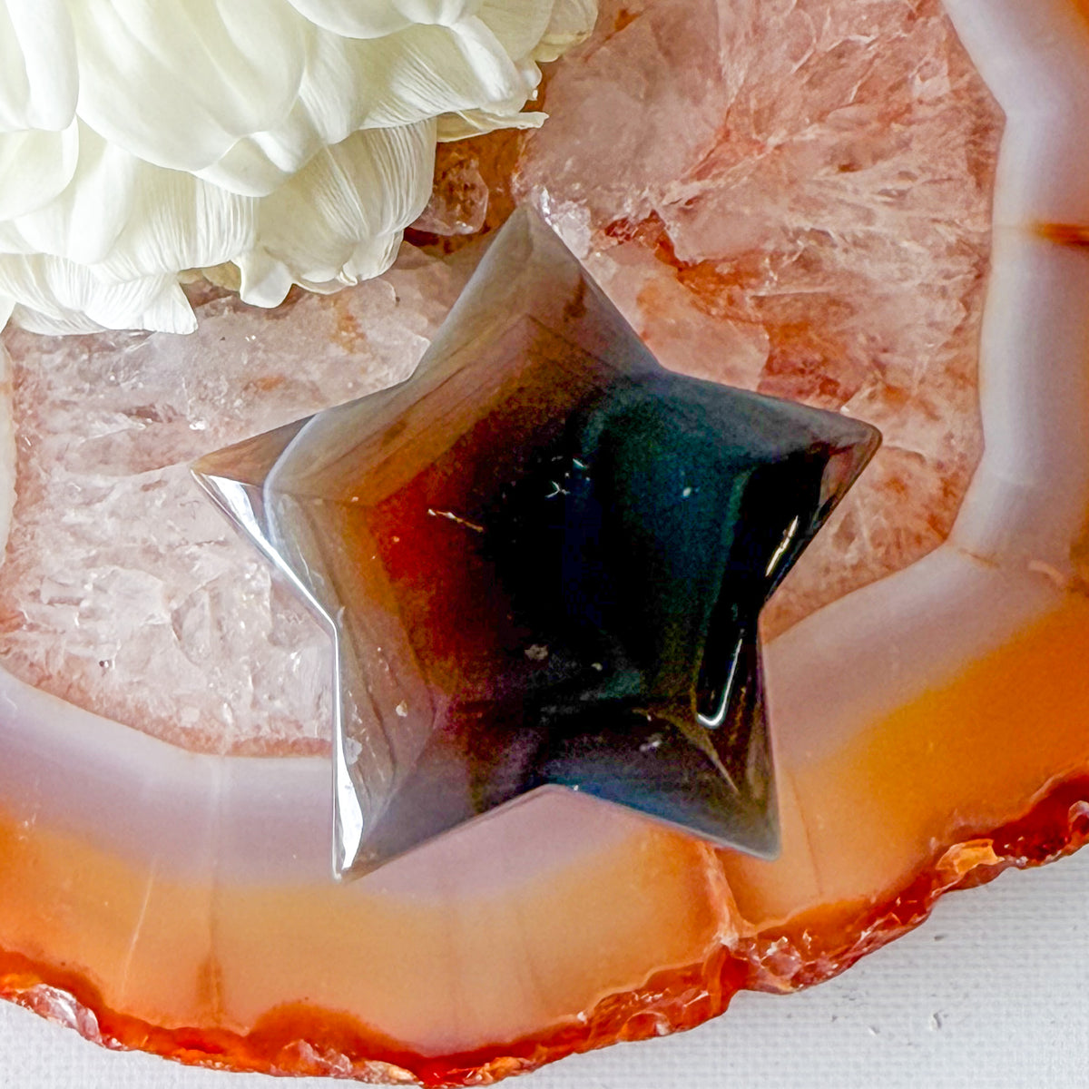 Red Agate Star #1189-Happily Zen