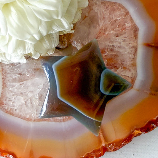 Red Agate Star #1189-Happily Zen