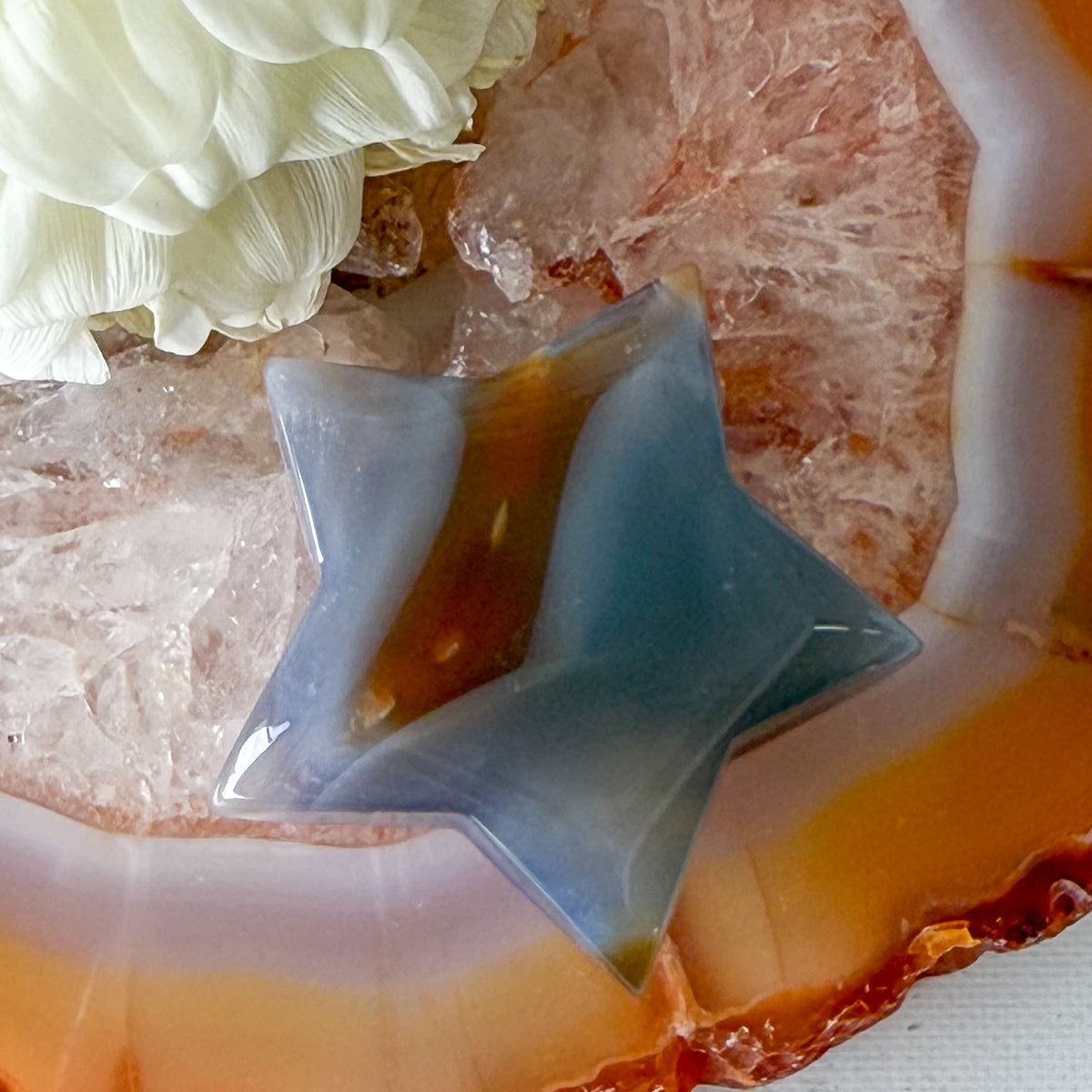 Red Agate Star #1190-Happily Zen