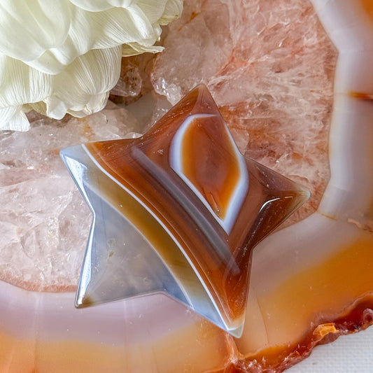 Red Agate Star #1190-Happily Zen