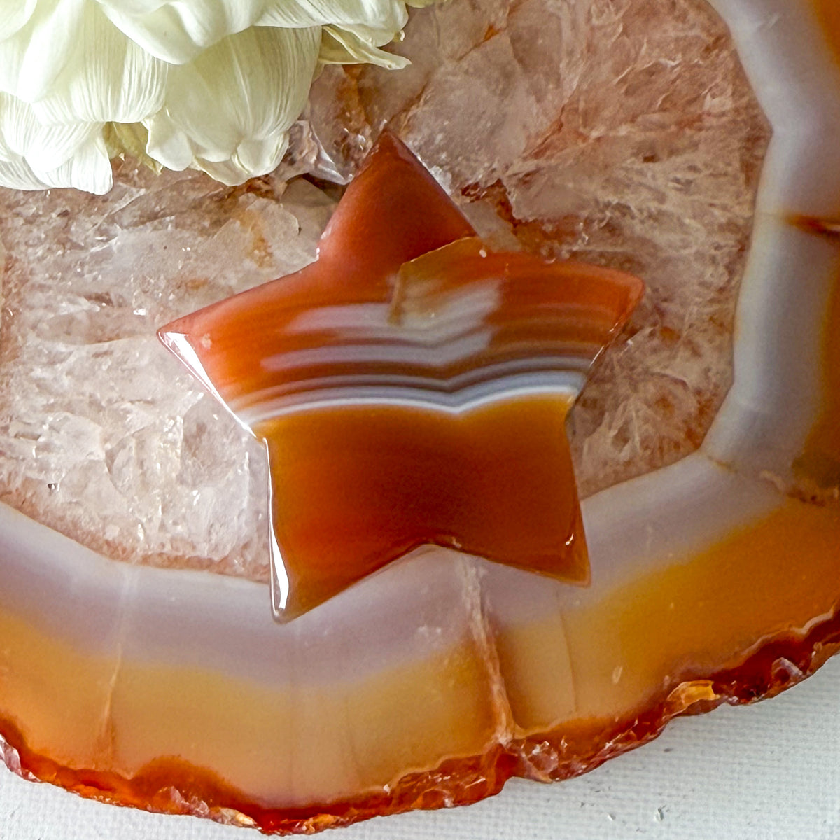Red Agate Star #1192-Happily Zen