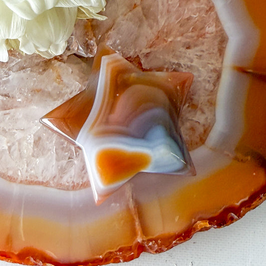 Red Agate Star #1192-Happily Zen