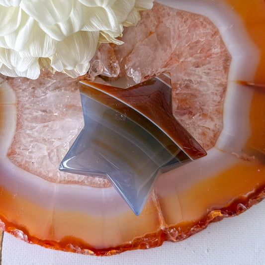 Red Agate Star #1193-Happily Zen