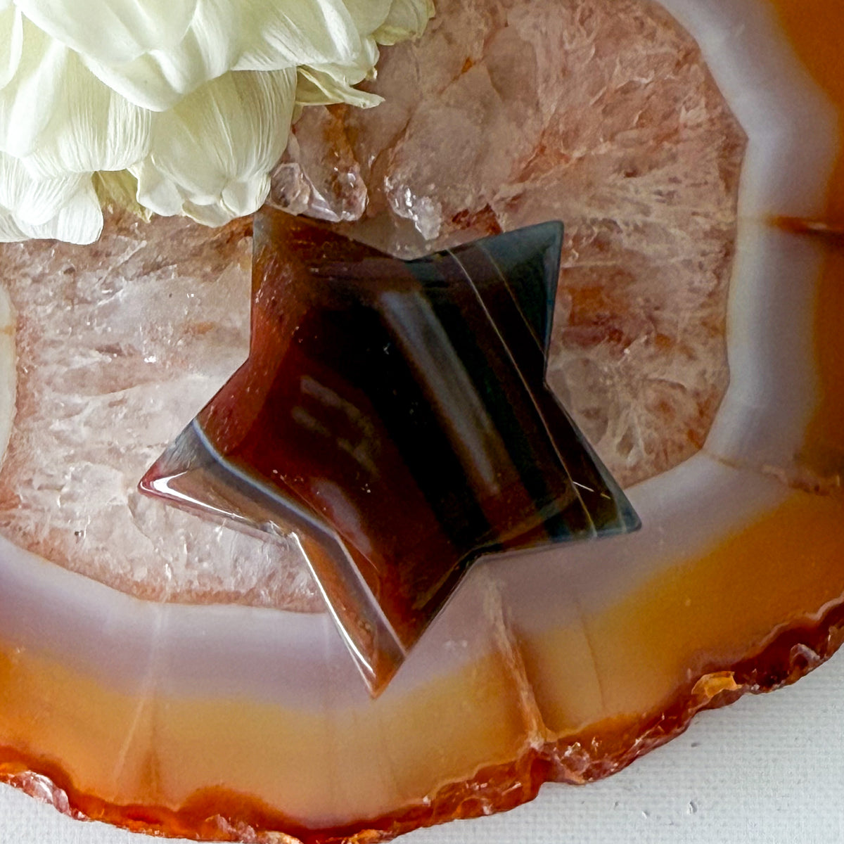 Red Agate Star #1194-Happily Zen