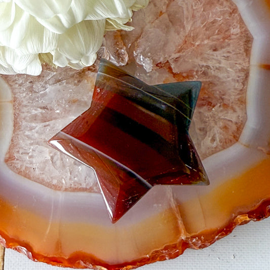 Red Agate Star #1194-Happily Zen