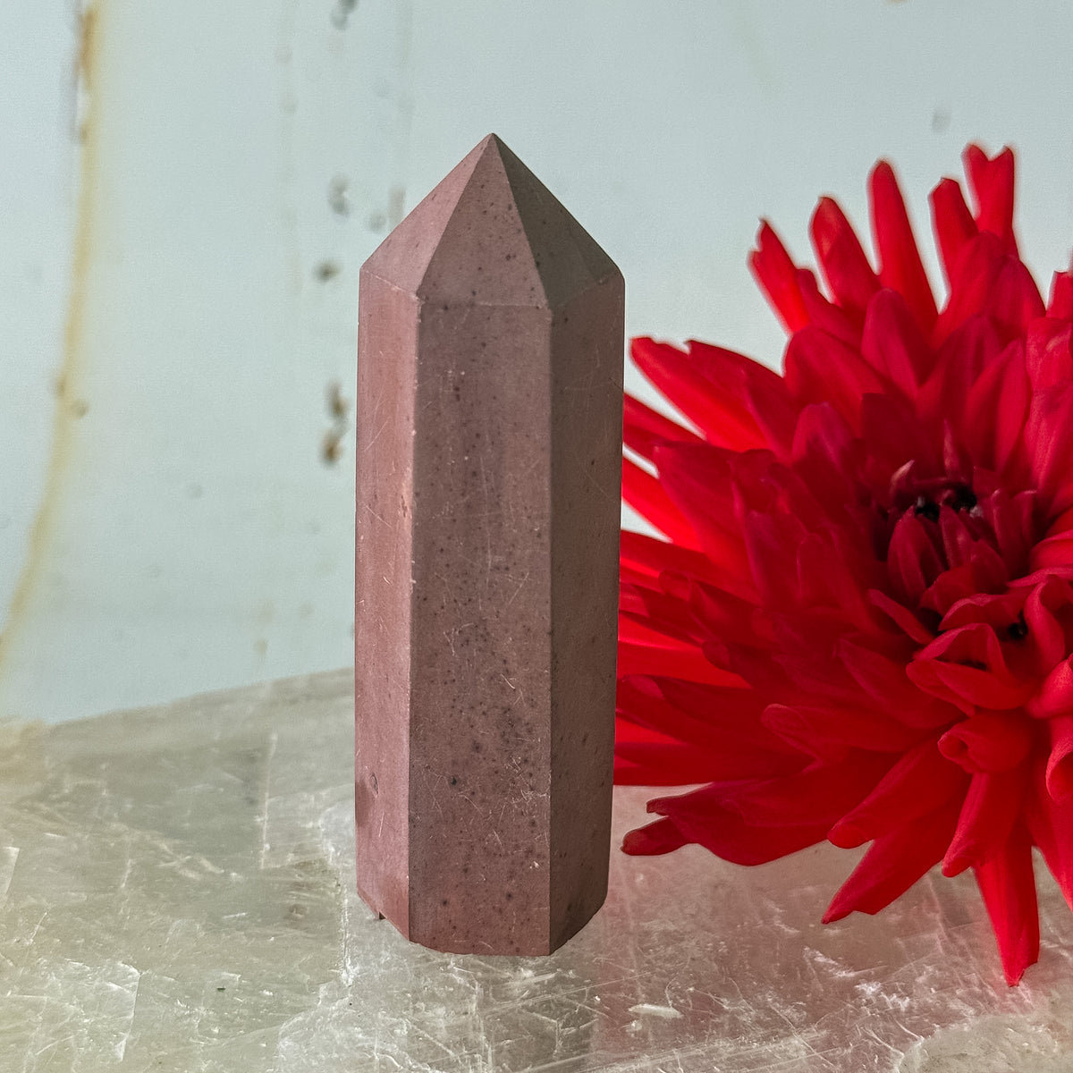 Red Jasper Tower #1281-Happily Zen