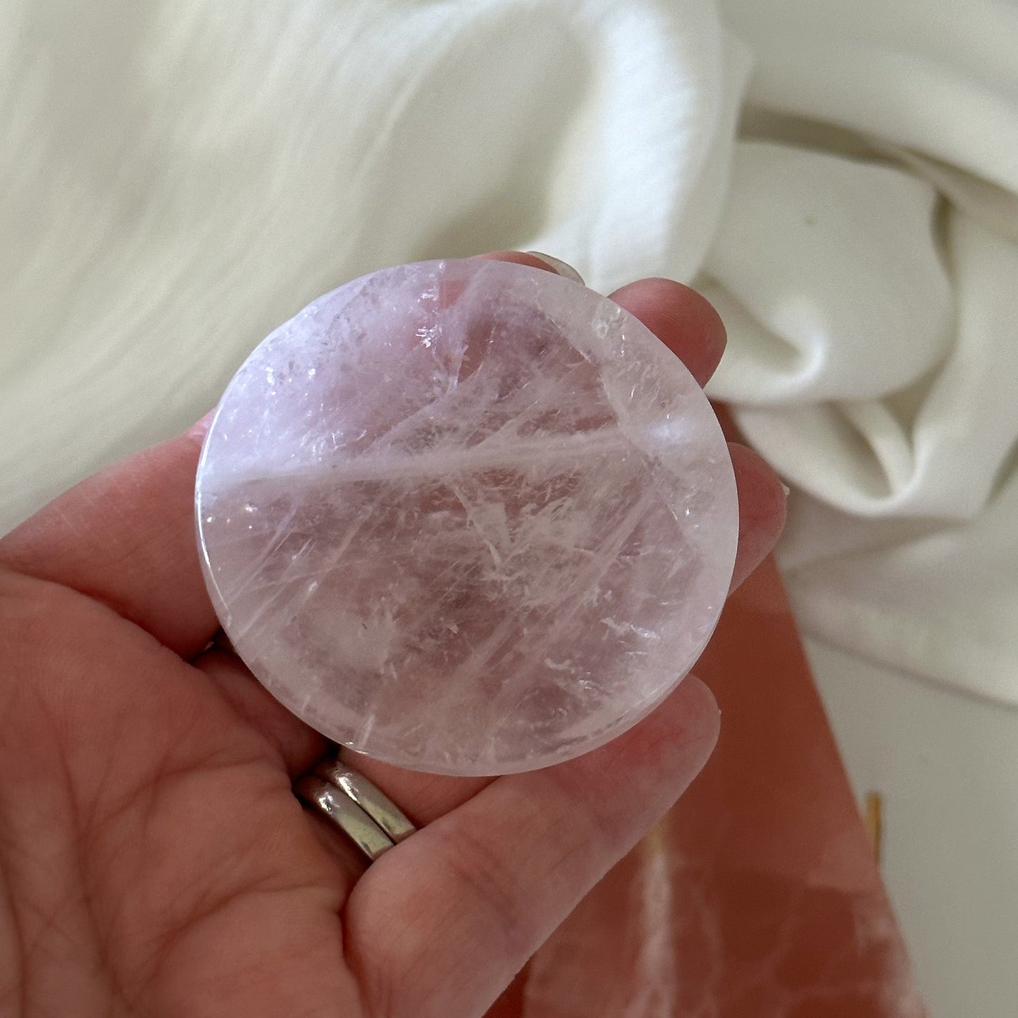 Rose Quartz mini dish #644-Happily Zen