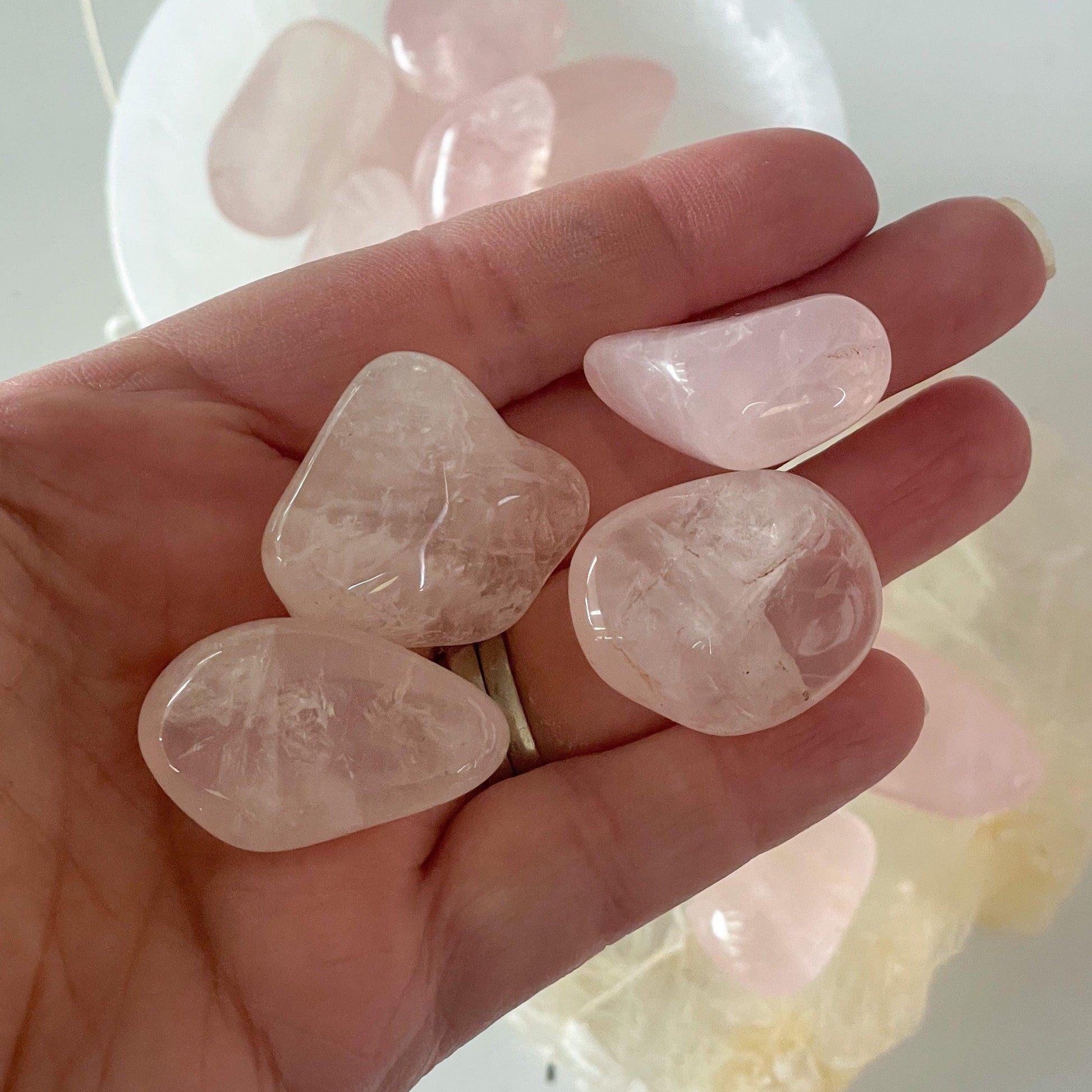 Rose Quartz Tumble Stone #445-Happily Zen