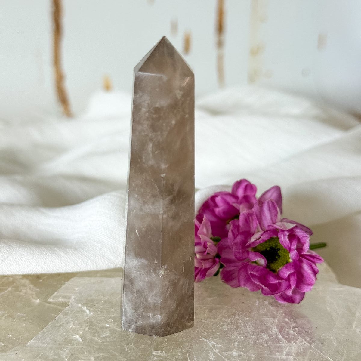 Smokey Quartz Tower #1340-Happily Zen