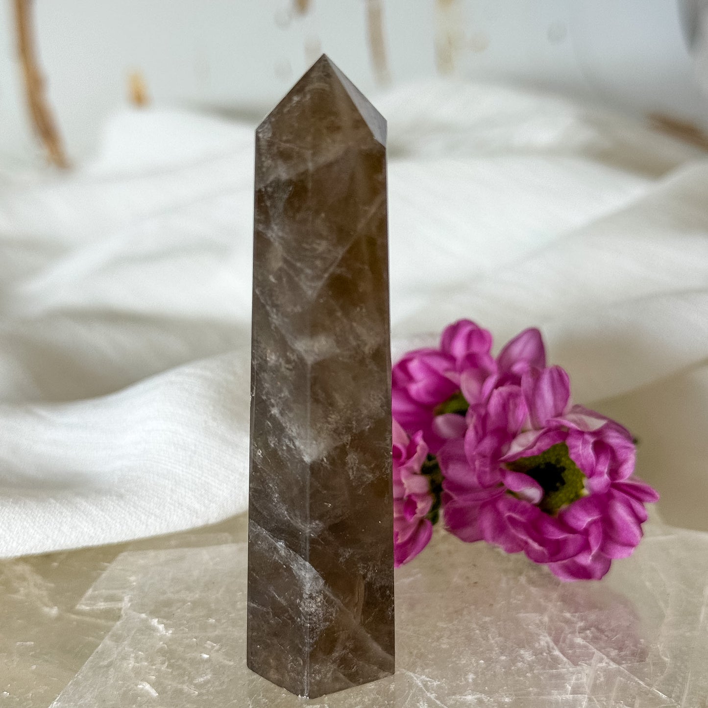 Smokey Quartz Tower #1341-Happily Zen